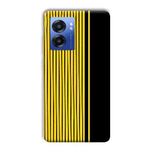 Yellow Black Design Phone Customized Printed Back Cover for Realme Narzo 50 5G