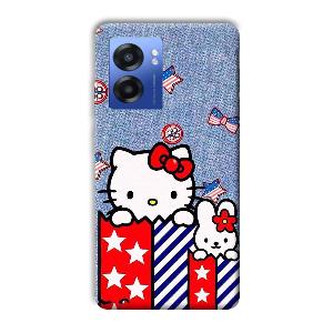 Cute Kitty Phone Customized Printed Back Cover for Realme Narzo 50 5G