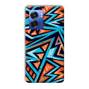 Zig Zag Pattern Phone Customized Printed Back Cover for Realme Narzo 50 5G