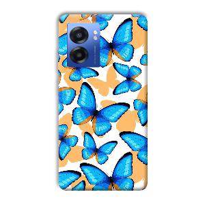 Blue Butterflies Phone Customized Printed Back Cover for Realme Narzo 50 5G
