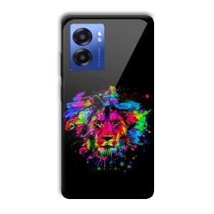 Colorful Lion Customized Printed Glass Back Cover for Realme Narzo 50 5G