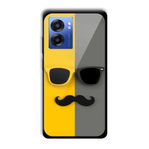 Yellow and Grey Sunglass Customized Printed Glass Back Cover for Realme Narzo 50 5G