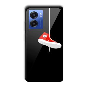 Red Sneaker Customized Printed Glass Back Cover for Realme Narzo 50 5G