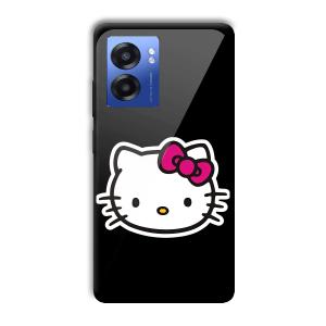 Cute Kitty Customized Printed Glass Back Cover for Realme Narzo 50 5G
