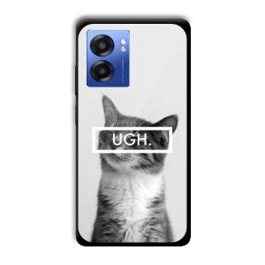 UGH Irritated Cat Customized Printed Glass Back Cover for Realme Narzo 50 5G