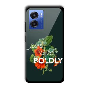 Just Live Boldly Customized Printed Glass Back Cover for Realme Narzo 50 5G
