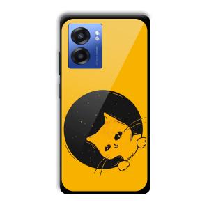 Sneaky Cat Customized Printed Glass Back Cover for Realme Narzo 50 5G