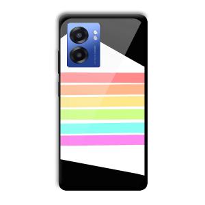 Colorful Stripes Customized Printed Glass Back Cover for Realme Narzo 50 5G