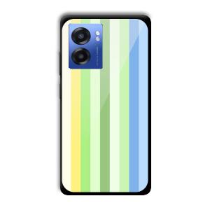 Green and Blue Customized Printed Glass Back Cover for Realme Narzo 50 5G