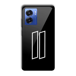 2 Stripes Customized Printed Glass Back Cover for Realme Narzo 50 5G