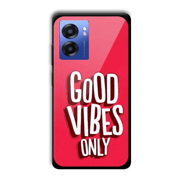 Good Vibes Only Customized Printed Glass Back Cover for Realme Narzo 50 5G