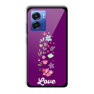 Purple Love Customized Printed Glass Back Cover for Realme Narzo 50 5G