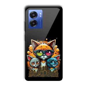 Cats Customized Printed Glass Back Cover for Realme Narzo 50 5G