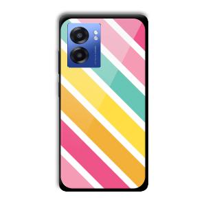 Solid Stripes Customized Printed Glass Back Cover for Realme Narzo 50 5G