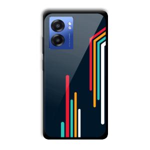 Colorful Stripes Customized Printed Glass Back Cover for Realme Narzo 50 5G