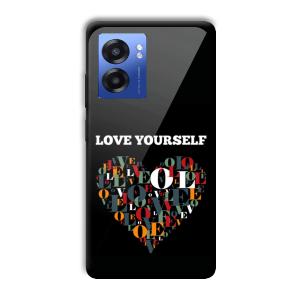 Love Yourself Customized Printed Glass Back Cover for Realme Narzo 50 5G