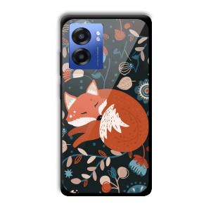 Sleepy Fox Customized Printed Glass Back Cover for Realme Narzo 50 5G