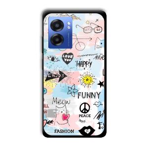 Illustrations Customized Printed Glass Back Cover for Realme Narzo 50 5G