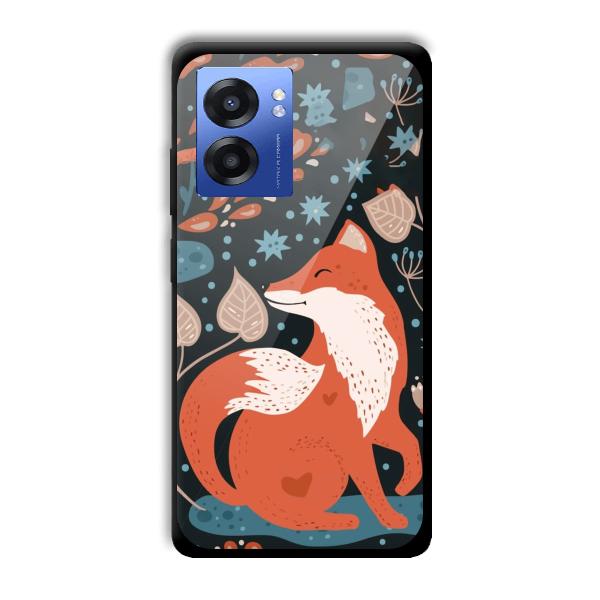 Cute Fox Customized Printed Glass Back Cover for Realme Narzo 50 5G