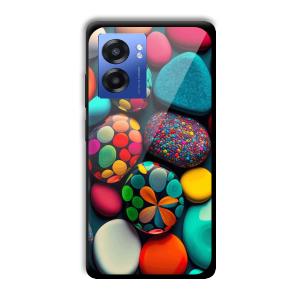 Colored Pebbles Customized Printed Glass Back Cover for Realme Narzo 50 5G