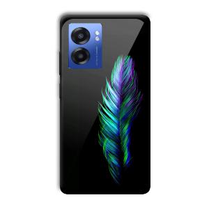 Neon Feather Customized Printed Glass Back Cover for Realme Narzo 50 5G