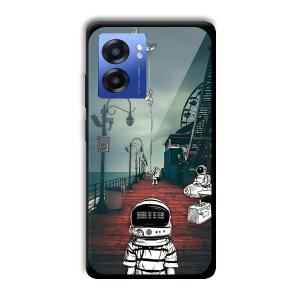 Little Astronaut Customized Printed Glass Back Cover for Realme Narzo 50 5G