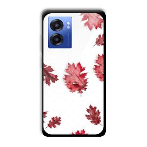 Red Leaves Customized Printed Glass Back Cover for Realme Narzo 50 5G
