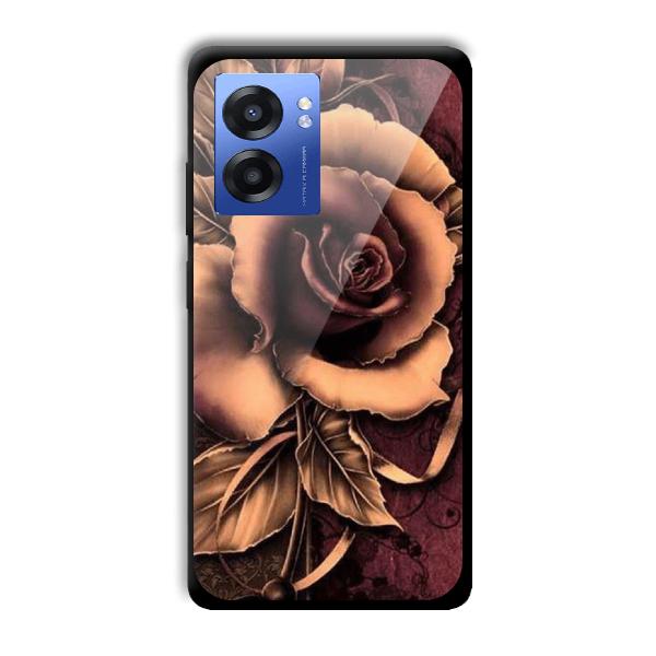 Brown Rose Customized Printed Glass Back Cover for Realme Narzo 50 5G