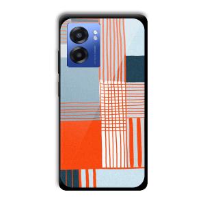Orange Stripes Customized Printed Glass Back Cover for Realme Narzo 50 5G