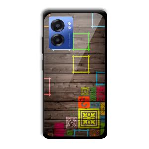 Wooden Pattern Customized Printed Glass Back Cover for Realme Narzo 50 5G