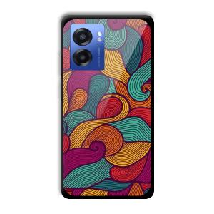 Curved Colors Customized Printed Glass Back Cover for Realme Narzo 50 5G