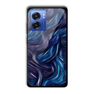 Blue Waves Customized Printed Glass Back Cover for Realme Narzo 50 5G
