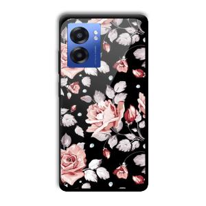 Flowery Design Customized Printed Glass Back Cover for Realme Narzo 50 5G