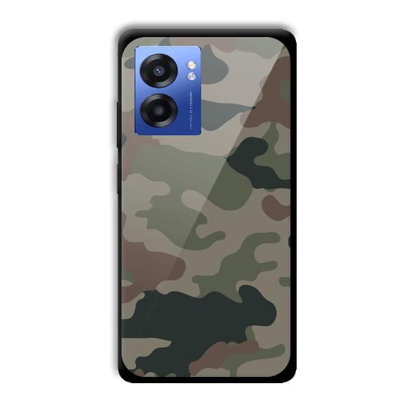 Green Camo Customized Printed Glass Back Cover for Realme Narzo 50 5G