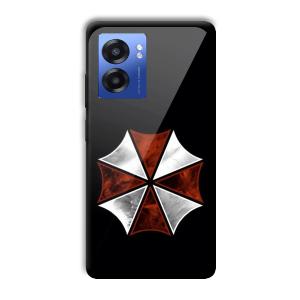 Red and Silver Customized Printed Glass Back Cover for Realme Narzo 50 5G