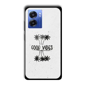 Good Vibes Customized Printed Glass Back Cover for Realme Narzo 50 5G
