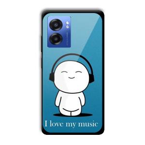 I Love my Music Customized Printed Glass Back Cover for Realme Narzo 50 5G