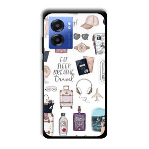 Eat Sleep Breathe Travel Customized Printed Glass Back Cover for Realme Narzo 50 5G