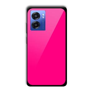 Neon Pink Customized Printed Glass Back Cover for Realme Narzo 50 5G