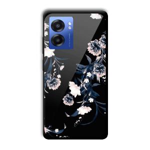 Dark Flowers Customized Printed Glass Back Cover for Realme Narzo 50 5G