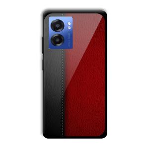 Leather Texture Customized Printed Glass Back Cover for Realme Narzo 50 5G