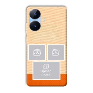 Orange Background Customized Printed Back Cover for Realme Narzo N55