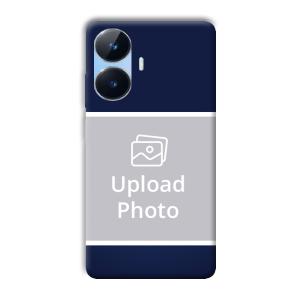 Blue White Customized Printed Back Cover for Realme Narzo N55