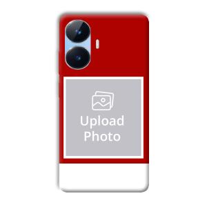 Red & White Customized Printed Back Cover for Realme Narzo N55