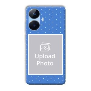 Sky Blue White Customized Printed Back Cover for Realme Narzo N55
