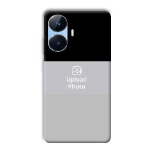 Black & Grey Customized Printed Back Cover for Realme Narzo N55