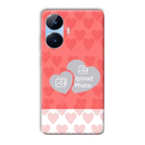 2 Hearts Customized Printed Back Cover for Realme Narzo N55