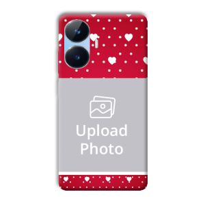 White Hearts Customized Printed Back Cover for Realme Narzo N55