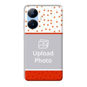 Orange Hearts Customized Printed Back Cover for Realme Narzo N55