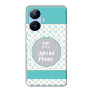 Blue Flowers Customized Printed Back Cover for Realme Narzo N55